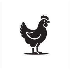 rooster symbol on a white background