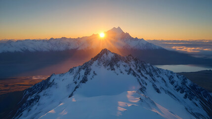 Sunrise Mountain Peak Landscape