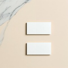 Blank Business Cards on Beige Fabric