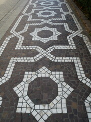 クラクフの歩道の模様（ポーランド）