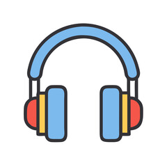 headphones icon on white background