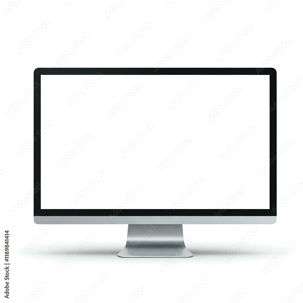 Aufkleber modern computer monitor with blank screen