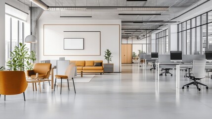 Bright and minimalist white office meeting room featuring a sleek table and chairs, with a panoramic window offering a wide view. Ideal for professional gatherings and presentations.