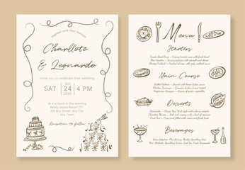 Whimsical Minimalist Wedding Invitation Soft and Delicate Touch For Romantic Celebrations