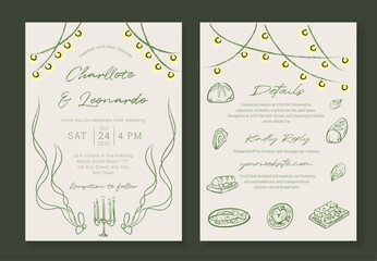 Simple and Chic Wedding Invitation Template Clean and Sophisticated Look For Modern Couples