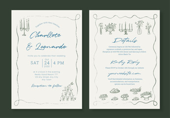 Simple and Chic Wedding Invitation Template Clean and Sophisticated Look For Modern Couples