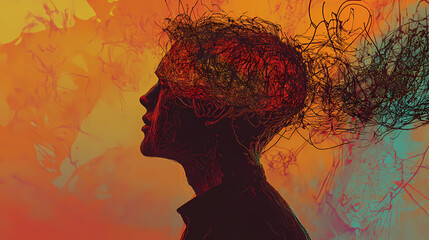 Visualizing the complexities of attention deficit hyperactivity disorder. Shadowfall. Illustration