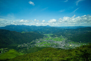 大分県由布岳から見た湯布院
