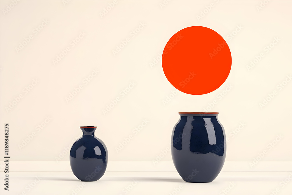 Poster abstract background image with vases