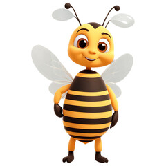 Bee Illustration Isolated on Transparent Background