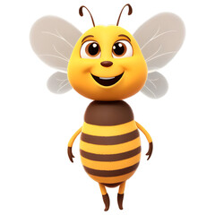 Bee Illustration Isolated on Transparent Background