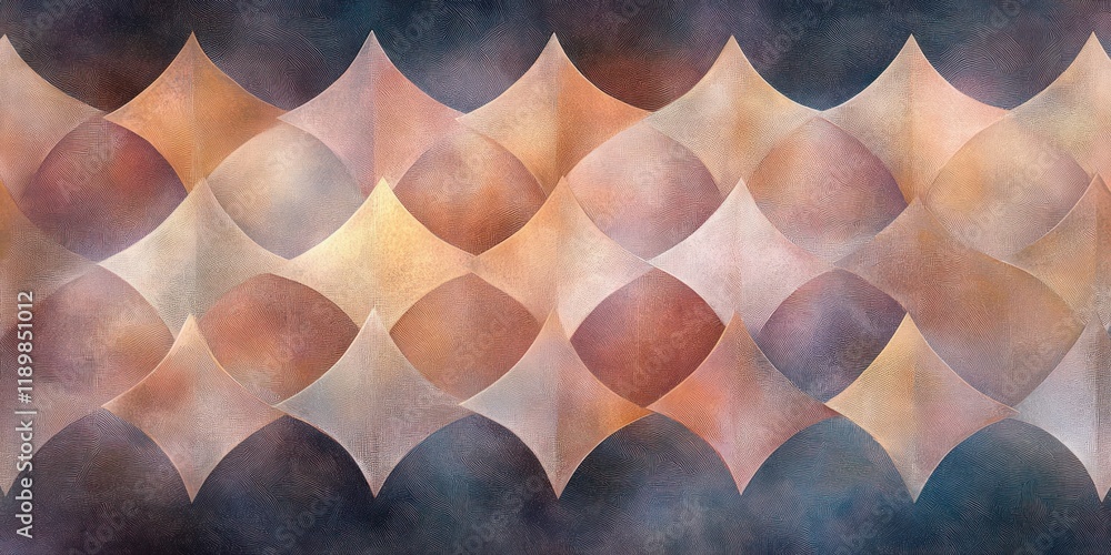 Poster abstract textured leaf pattern minimalist design soft pastel tones ambient lighting symmetry