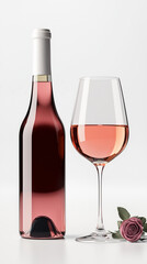 bottle and glass of red wine