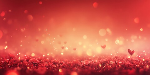 Red Roses Bloom: Hearts Flutter in Romantic Garden, Love's Essence Expressed Beautifully