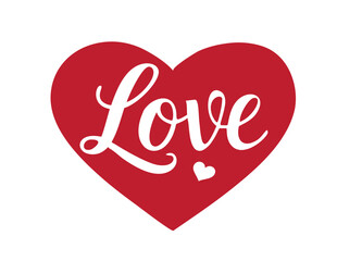 LOVE. Calligraphy text, Lettering vector illustration for  for Valentine's Day, poster, card, banner valentine day, wedding. Love text logo. Hand drawn typography word - love with doodle heart. Print 