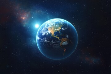Vibrant Earth and Atmosphere in Space with Stars and Cosmic Elements