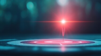 Laser targeting technology high-tech environment digital futuristic setting close-up view precision concept