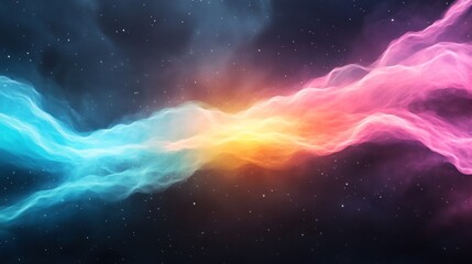 Obraz premium Dynamic energy waves cosmic space abstract colors digital environment conceptual exploration for visual impact