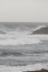 Ocean Waves Crashing on the Shoreline