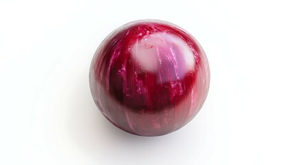 Obraz premium A perfect slice of red onion isolated on white background