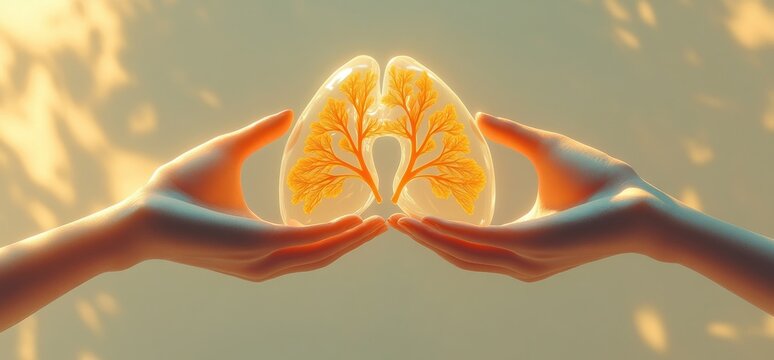 lung health awareness quit smoking hands holding lungs organ donation care