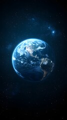 Obraz premium Earth from space at night, showing North and Central America.