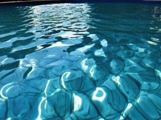 the AI Image Generator, Serene Pool Water Reflecting Sunlight in a Tranquil