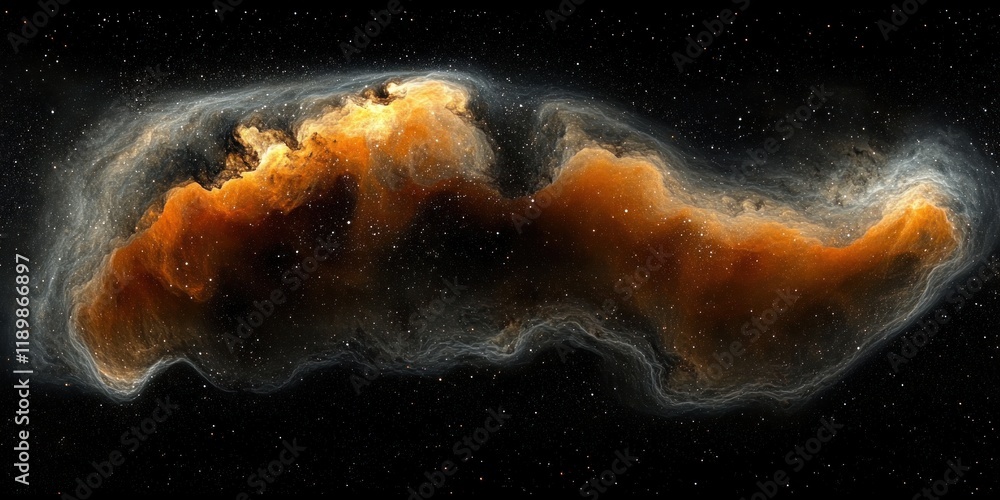 Poster cosmic nebula swirling clouds space scene equirectangular projection panorama hdri environment