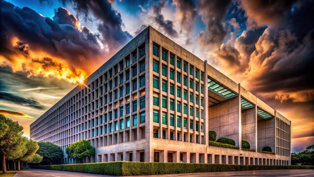 Rome EUR Architecture: INPS Palazzo Razionalista - Conceptual Photography