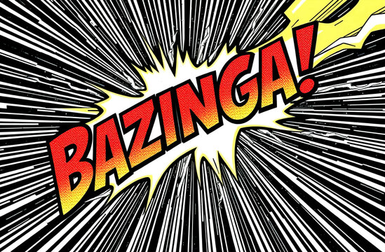Bazinga! retro comic style explosion illustration