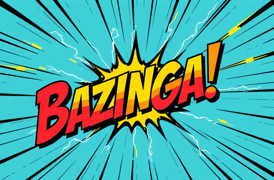 Bazinga! retro comic style explosion illustration