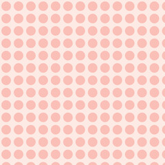 Seamless pink polka dot pattern.