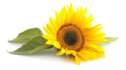 Obraz premium Sunflower seeds and sunflower petals on a white background
