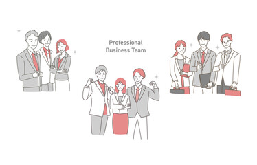 ビジネスマン、ビジネスチームイラスト