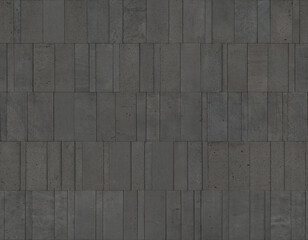 Seamless stone texture of grey basalt wall cladding
