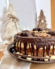 Vegane Torte Weihnachten Spekulatius Lebkuchen Schokolade Weihnachtstorte Backwerk backen Winter veganer Kuchen