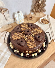 Vegane Torte Weihnachten Spekulatius Lebkuchen Schokolade Weihnachtstorte Backwerk backen Winter veganer Kuchen