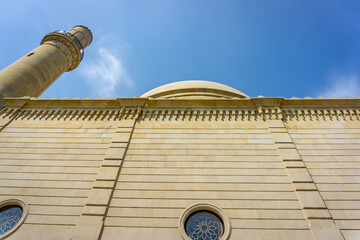 Muslim mosque in Buzovna settlement, Azerbaijan as seen in Aug 2024.