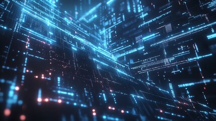 Fototapeta premium A hightech financial chart representing world business, forex trading, and stock market trends, with glowing lines and interactive data, generative AI concept