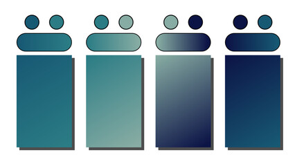 Set of vector gradient background. Cover set design with Teal Green, Teal, Seafoam Green, Royal Blue color. Beautiful abstract gradient for covers, wallpapers, branding, business cards