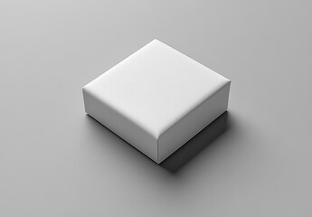 Minimalist Packaging Box Mockup for Cosmetics and Medicine on Gray Background