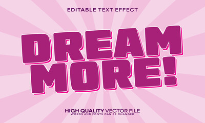 Retro text effect, editable text effect and pink 3d font style bold shadow girl poster design