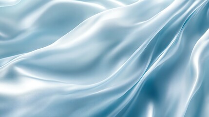 Obraz premium Soft Blue Silk Fabric Draping Gracefully With Light Reflections Showcasing Texture and Movement