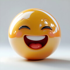 Fototapeta premium 3D Render Happy Emoticon Illustration