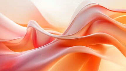 Obraz premium 79.A minimalistic orange abstract background with smooth, flowing lines and gradients. The organic forms blend seamlessly, while subtle highlights create a polished and contemporary aesthetic.