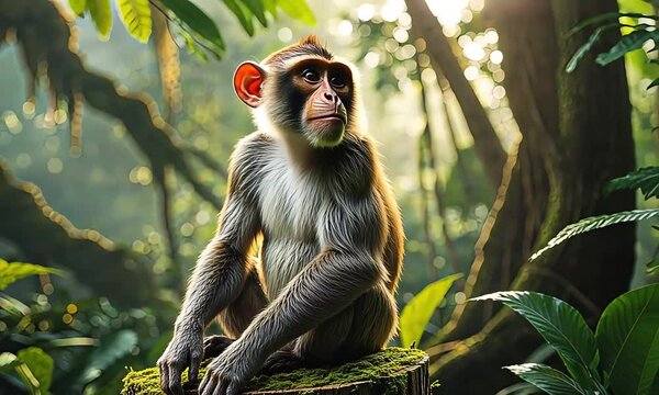 white tailed macaque