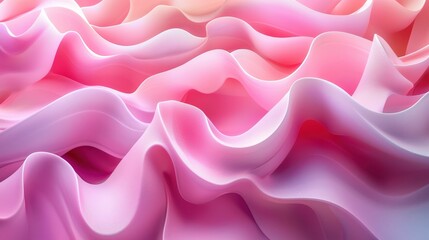 Fototapeta premium Soft Waves of Pink Fluid Abstract Design