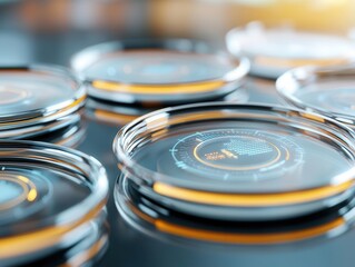 Exploring microbial cultures in petri dishes laboratory scientific research controlled environment close-up biotechnology