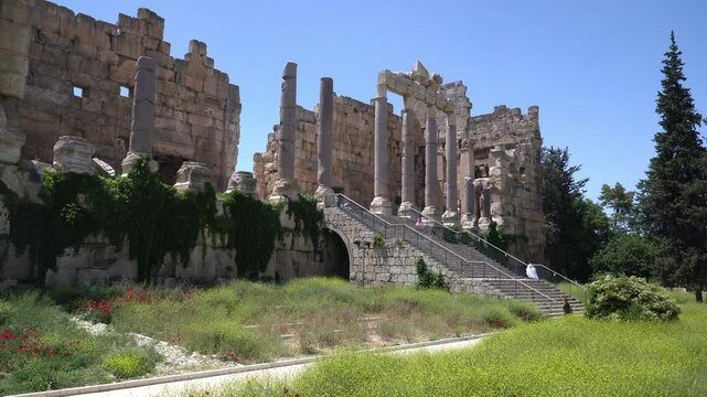 Entrance to the Heliopolis Syriaca, an ancient Roman city situated in the town of Baalbek, eastern Lebanon