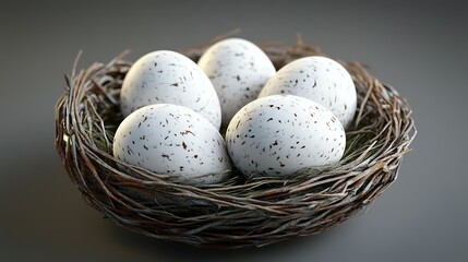 White chicken eggs isolated on a black background. Closeup